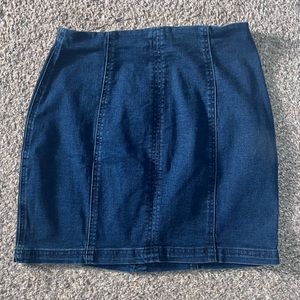 Wild Honey Denim Fitted Skirt, S